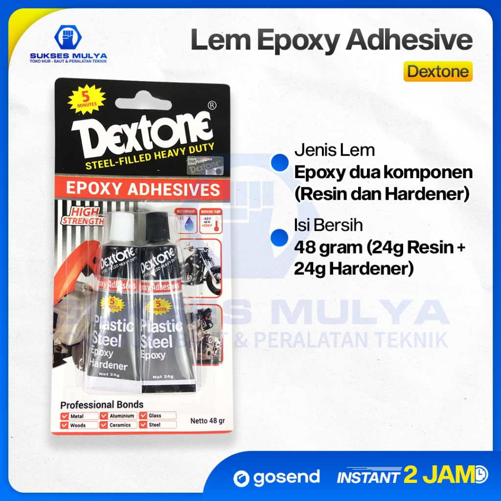 

Lem Dextone Campur 5 Menit 48 Gram Besi Plastik Fiber Keramik Epoxy Adhesive Serbaguna