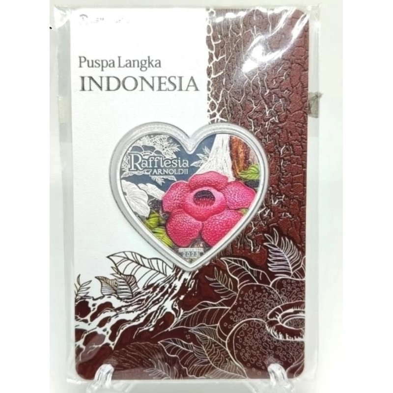 Perak isilver raflesia colour 25 gr/logam mulia perak