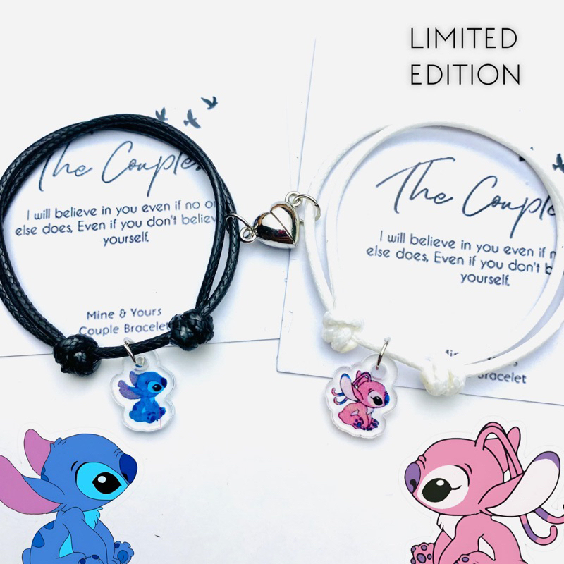 NEW Gelang Couple Magnet Liontin STITCH COUPLE Lucu Kekinian Sepasang | Couple Bracelet | Gelang Cou