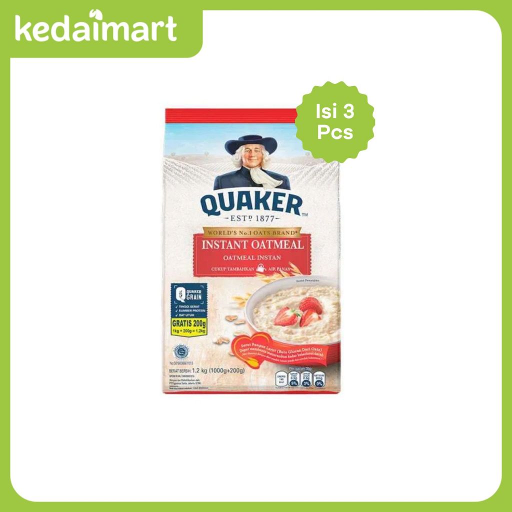 

Quaker Instant Oats 1200 Gram x 3 Pcs