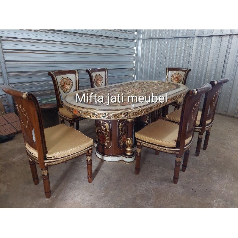 kursi makan salina/kursi makan/kursi jati