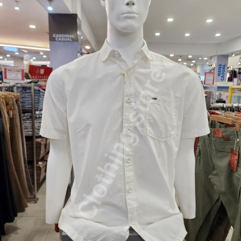 CARDINAL CASUAL ORIGINAL kemeja pria lengan pendek putih EAKAR00886P