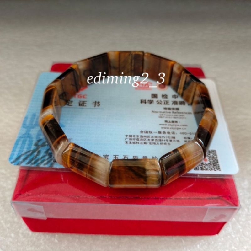 GELANG NATURAL TIGER EYE QUARTZ MODEL KOTAK PRIA & WANITA