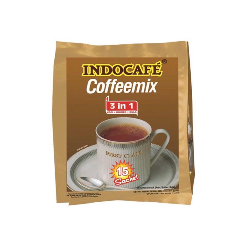 

indocafe coffe mix bag 15 sachet x 20gr/ kopi bubuk 300 gram
