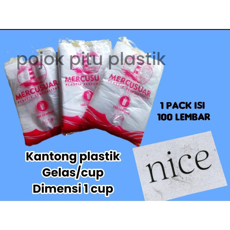 kresek cup/gelas pop es (1cup)