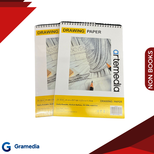 

Gramedia Medan - Artemedia Drawing Book A4 Buku Sketsa Pensil, Pensil Charcoal, Drawing Pen