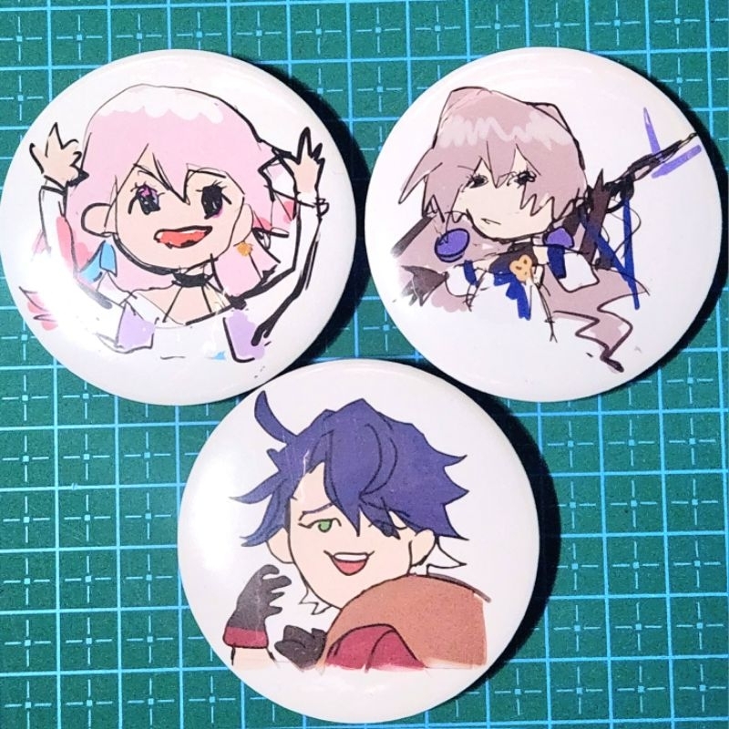 Honkai : Star Rail - Pin Up Button / Pin Press Peniti 44mm / 58mm Unofficial [Gepard's Drawings ver]