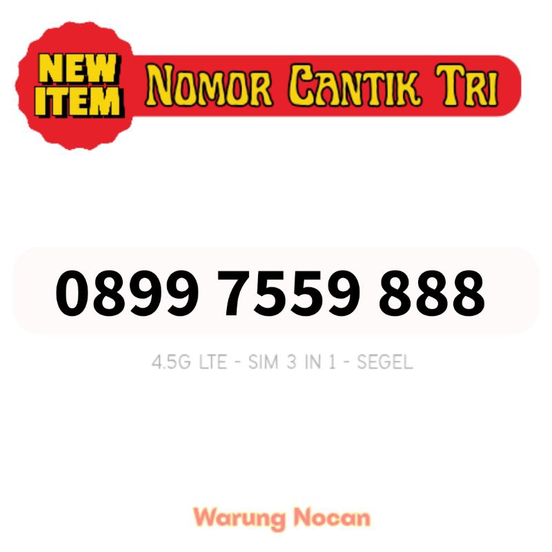 Perdana  nomer cantik tri three 3 11 digit 888