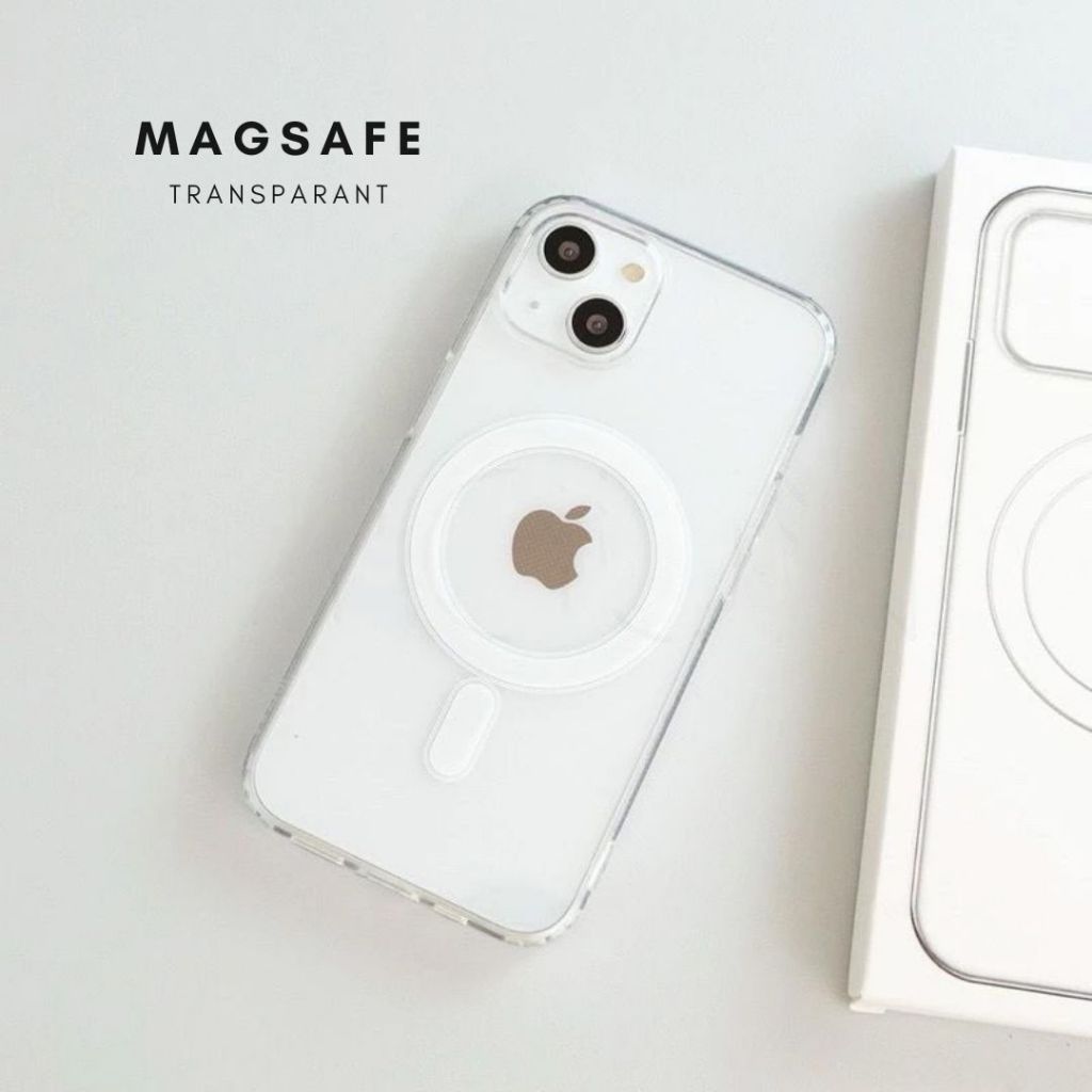 Magsafe case IPhone X/11/12/13/14/15/16 Clear Case Anti kuning Magnet