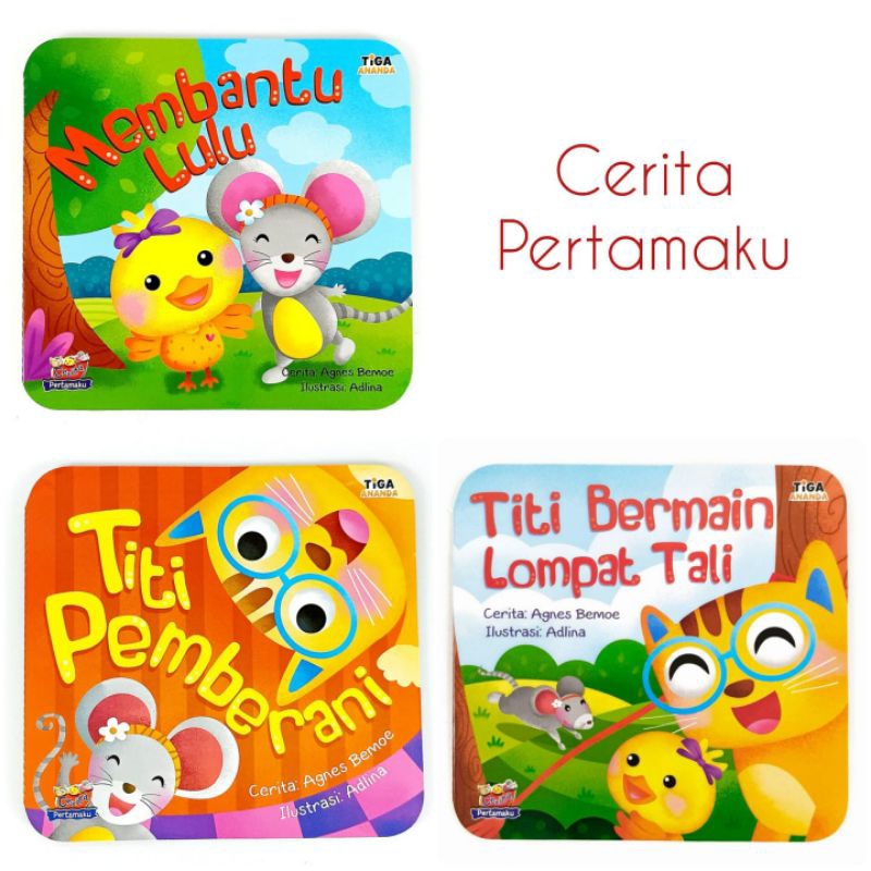 Buku Cerita Anak | Cerita Pertamaku | Tiga Ananda | Titi Bermain Lompat Tali , Titi Pemberani , Memb