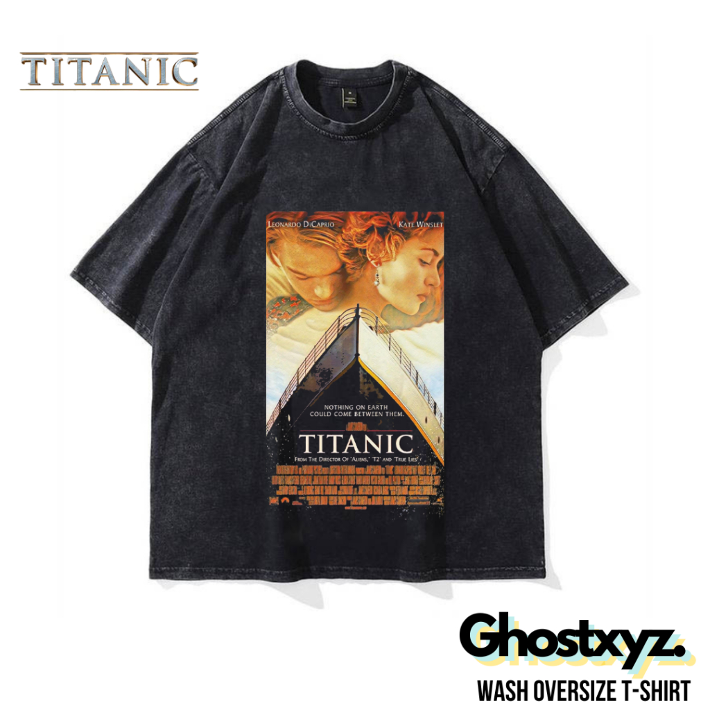 Ghostxyz T-Shirt Titanic Wash Oversize Vintage Tee Baju Kaos