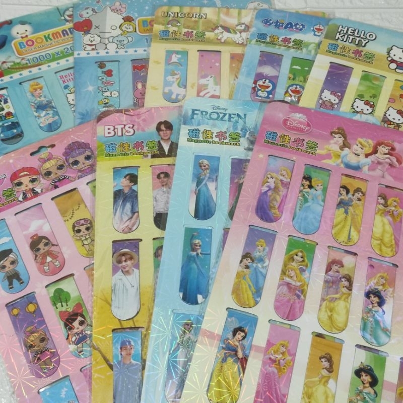 

(Isi 20 Buah) Bookmark Magnet Karakter - Penanda Buku Magnet - Pembatas Buku Magnet - Pembatas Buku Lucu