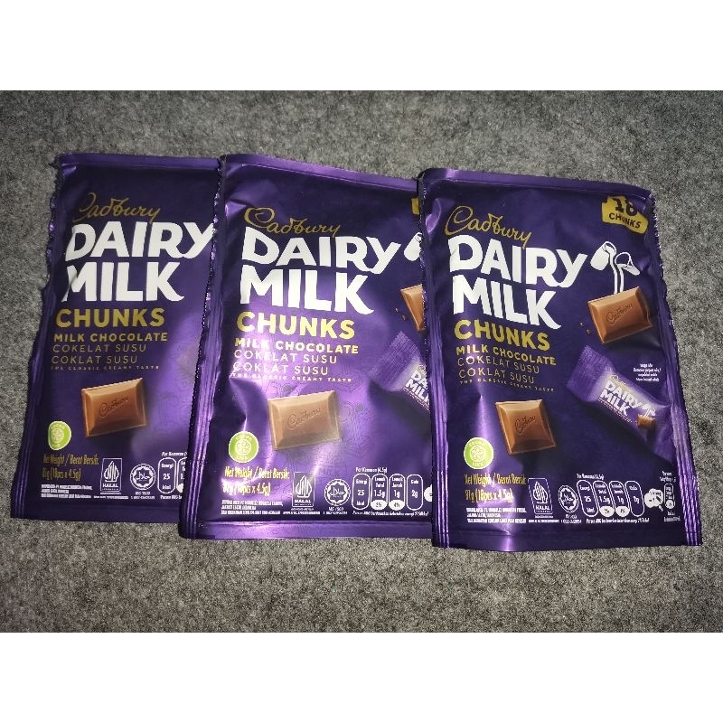 

cadburry dairy milk chunky coklat isi 18bks