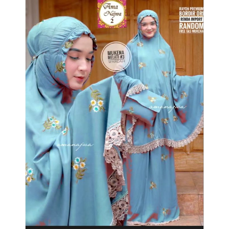 mukenah wanita free tas melati zenia zain pita dewasa best seller terlaris wanita high Quality
