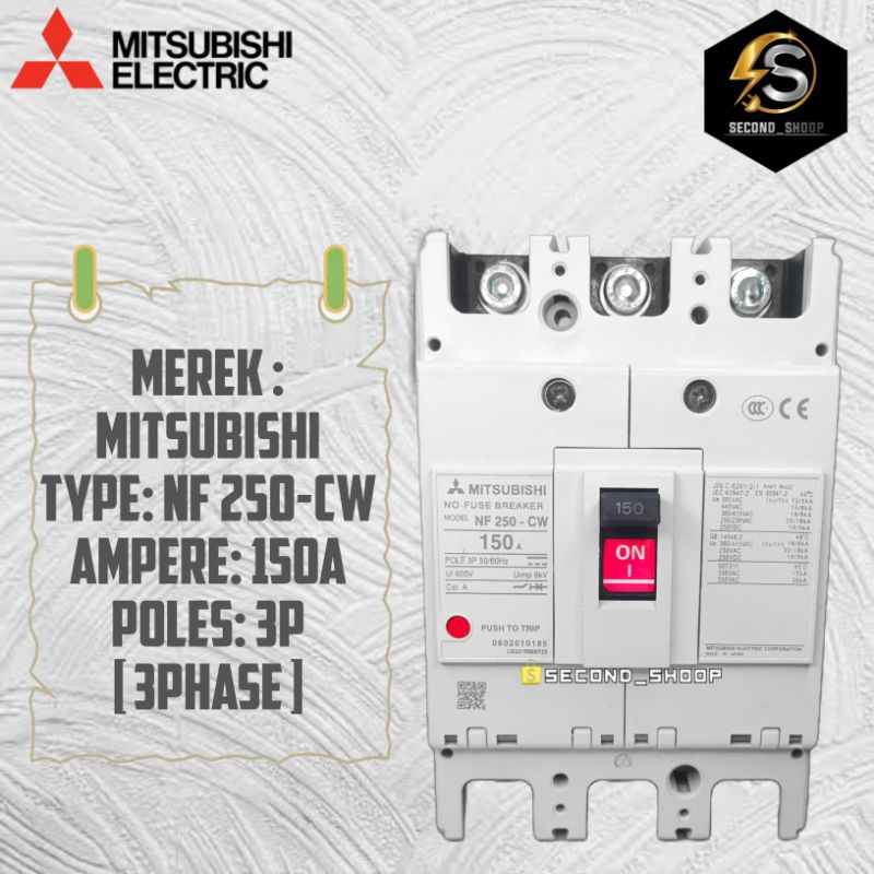 MCCB MITSUBISHI NF 250-CW 150A