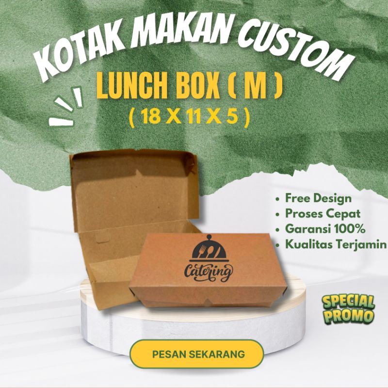 LUNCH BOX CUSTOM SABLON KOTAK MAKAN TAHAN PANAS KOTAK NASI KOTAK MAKAN CUSTOM BOX NASI CUSTOM