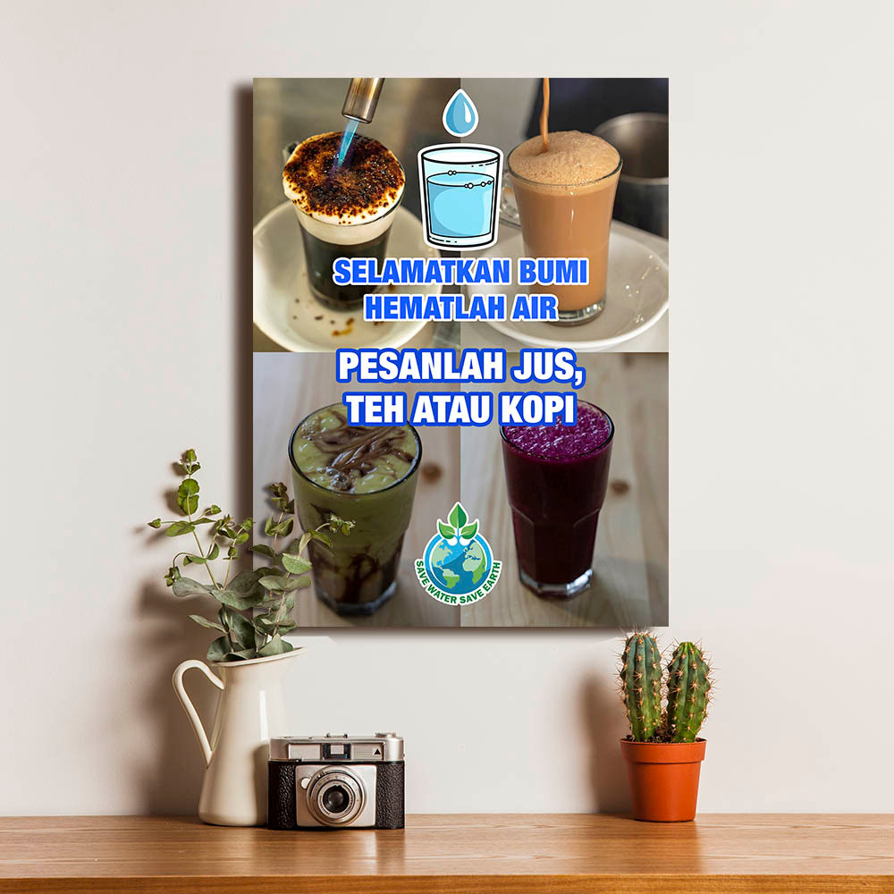 Poster Kopi Coffee Juice Warung Makan Quotes Lucu Dekorasi Rumah Frame Kayu