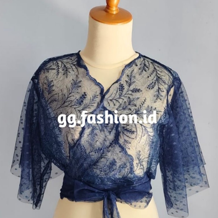 Bagus Dipakai Crop outer brukat tile dottty