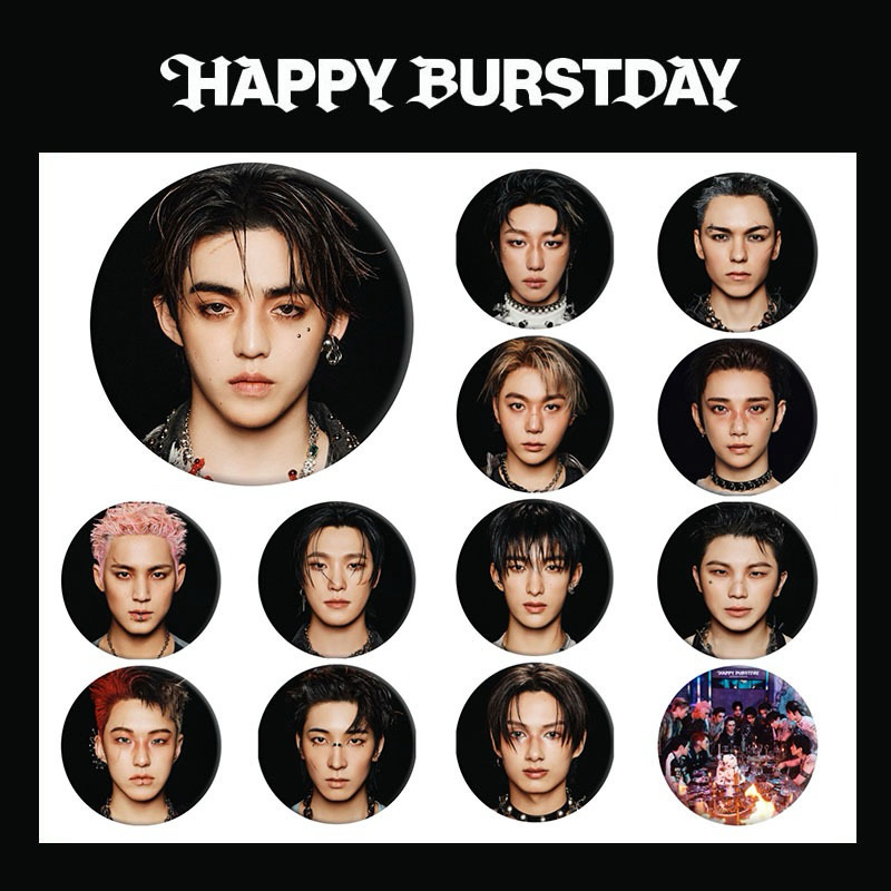 READY Seventeen Happy Burstday Can Badge SVT