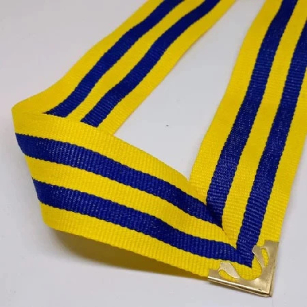 

Tali Medali Siap Pakai Siku+Lubang+ring Termurah kuning-biru