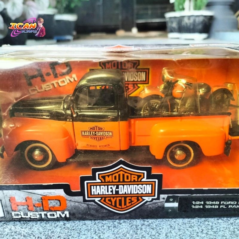 Maisto X Harley Davidson 1948 Ford F-1 Pick Up & Motor 1948 FL Panhead Harley Davidson Original Offi