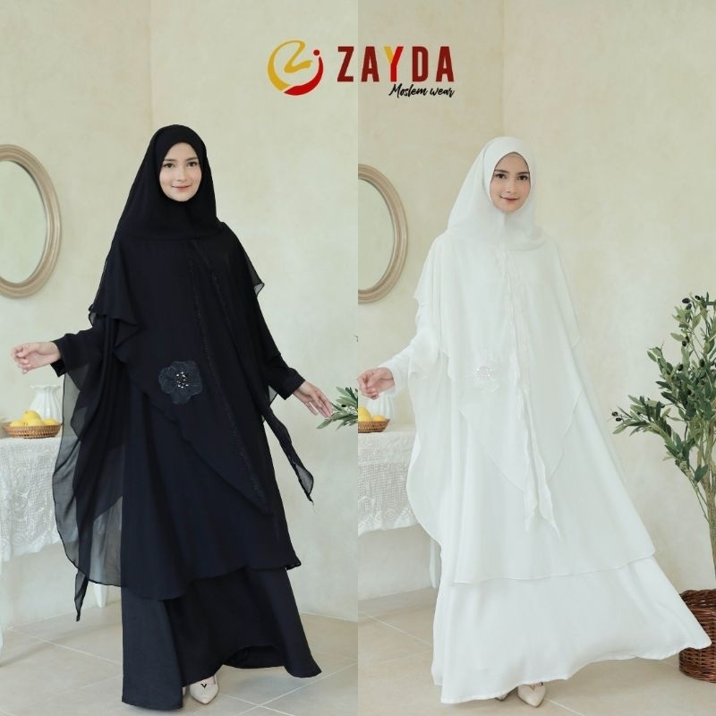 Gamis syar'i set hijab ZS07 by Zayda