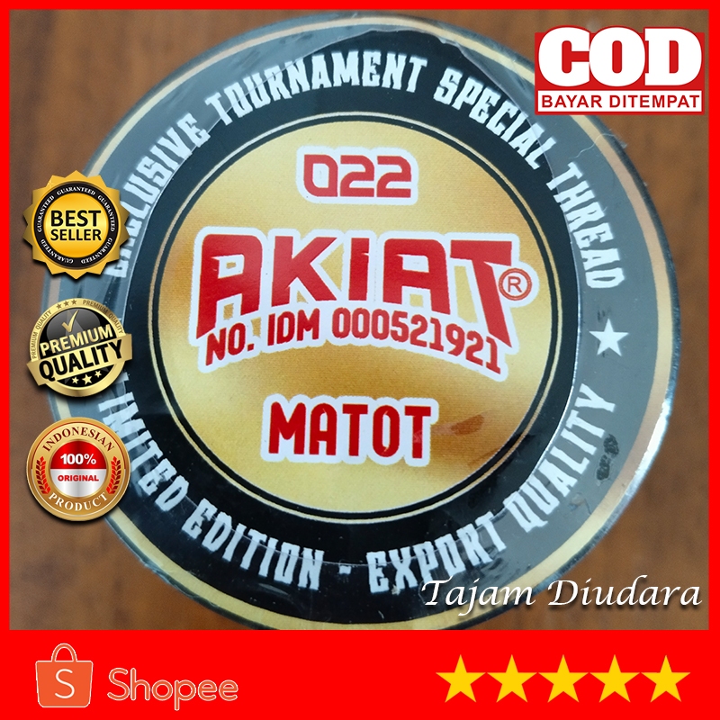 GELASAN MATOT KLOS BOCIL / MERK AKIAT BANDUNG / SPECIAL QUALITY NO 1 / SIZE 0.22 / PANJANG 1000 YARD