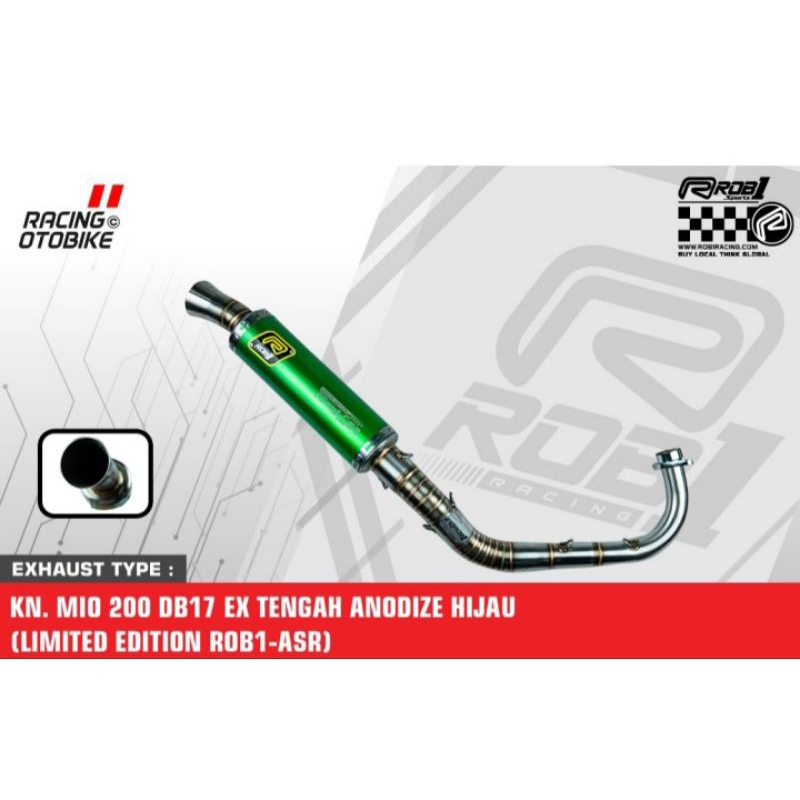 Knalpot Rob1 Original Mio Nouvo Mio Smile Ex Tengah Lurus Asr Db17 Limited edition 200cc