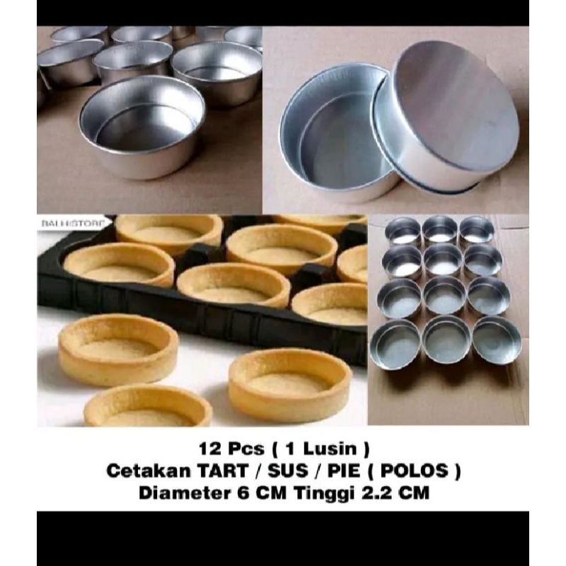 

12pcs cetakan tart mini 6cm/cetakan tartlet/cetakan kue mini / cetakan pie