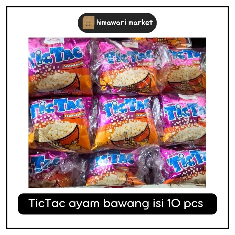 

TicTac Sapi Panggang | Ayam Bawang | Rumput Laut | Mix | Original | Mie goreng | Pedas isi 10