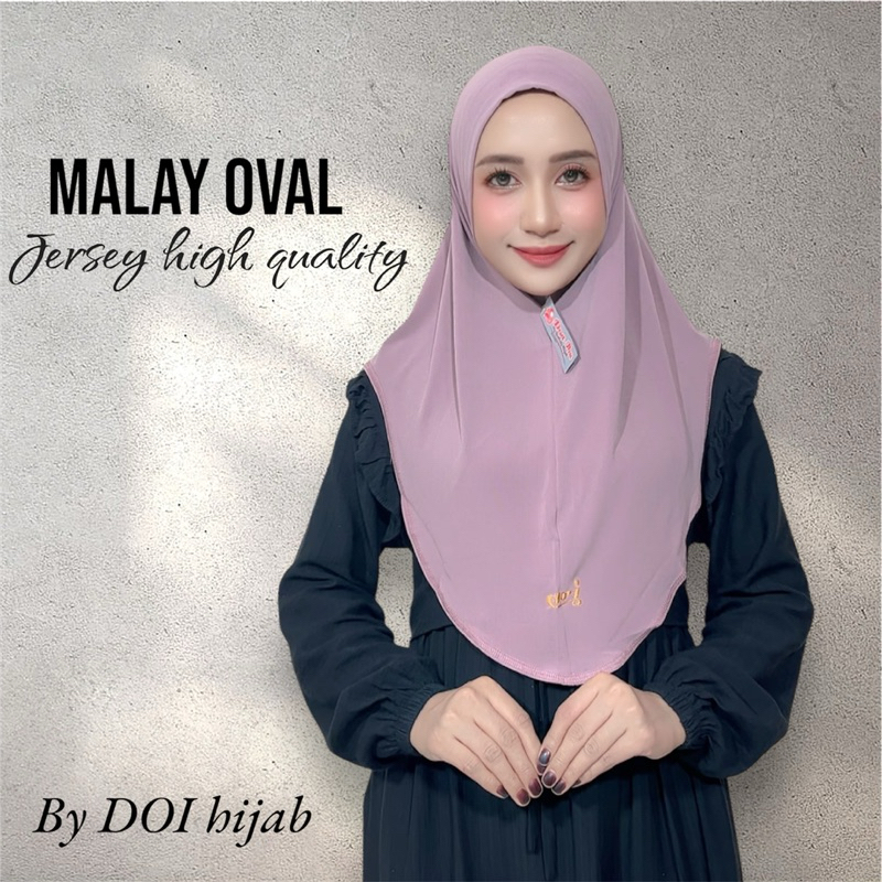 Hijab instan Bergo Malay Oval Jersey high quality by DOI hijab