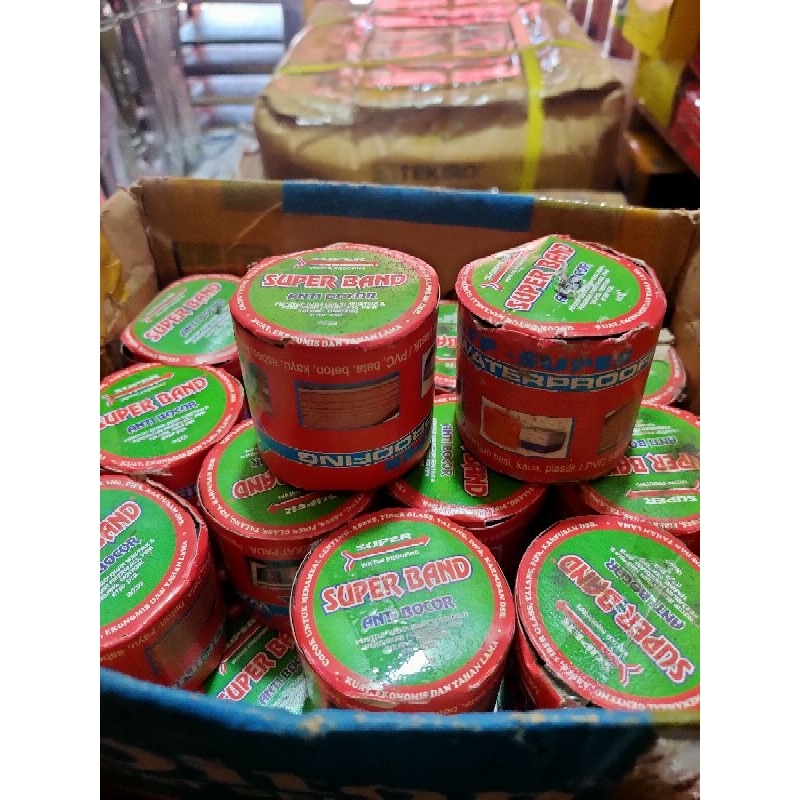 LEM SUPER BAND ANTI BOCOR / LEM TAMBAL SENG-BESI-KACA-PLASTIK-BETON-KAYU-ASBES-KERAMIK