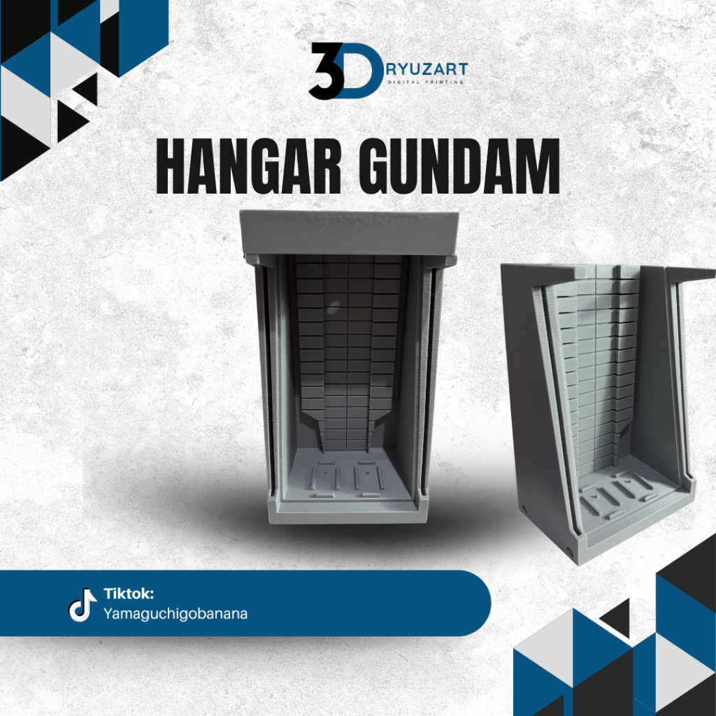 Hangar Gundam 3D/Base Pajangan Gunpla/Gundam Display Base/Display Stand Mecha Toy