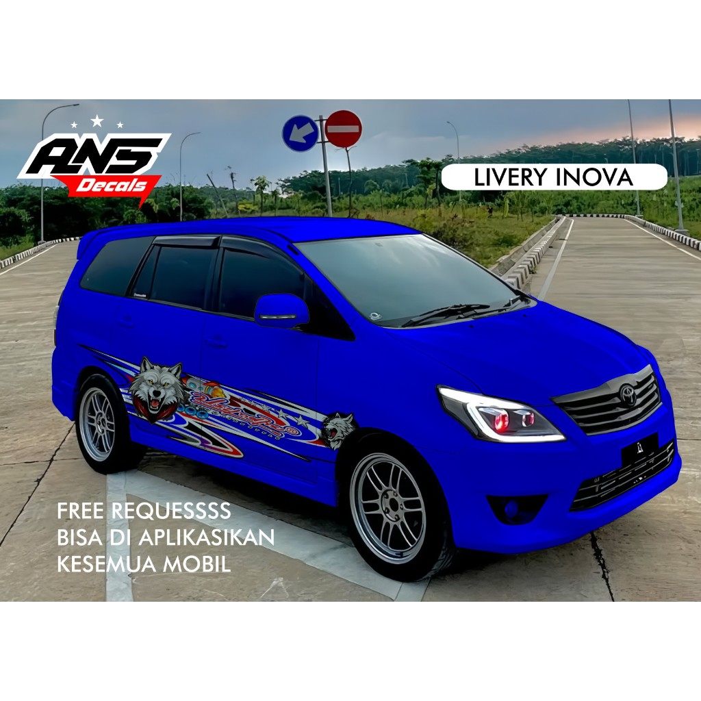 DECAL STIKER MOBIL INOVA  REBON  DECAL STIKER MOBIL FREE REQUEST GANTI NAMA