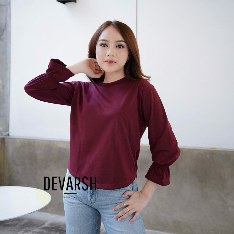 KAOS BLOUSE WANITA KAOS BALON LENGAN PANJANG