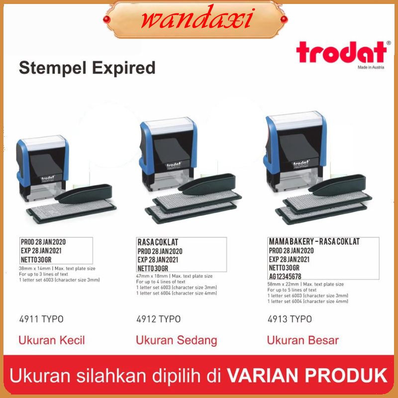 

⚡NEW⚡ Stempel EXPIRED dengan kode produksi atau format lain yang fleksibel Rakit Sendiri Ganti-ganti Logo Tanda Tangan Trodat 4911 4912 QR