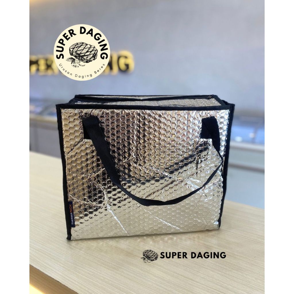 Thermal Bag | Tas Aluminium Cooler Bag Medium- Super daging Bandar Lampung