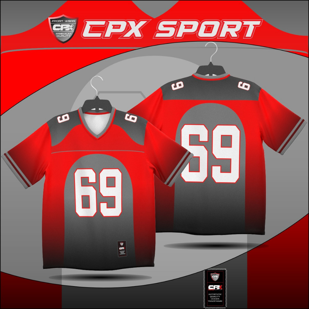 Baju Jersey Nomor 69 CPX – Cocok untuk Sepak Bola Futsal dan Gaya Santai