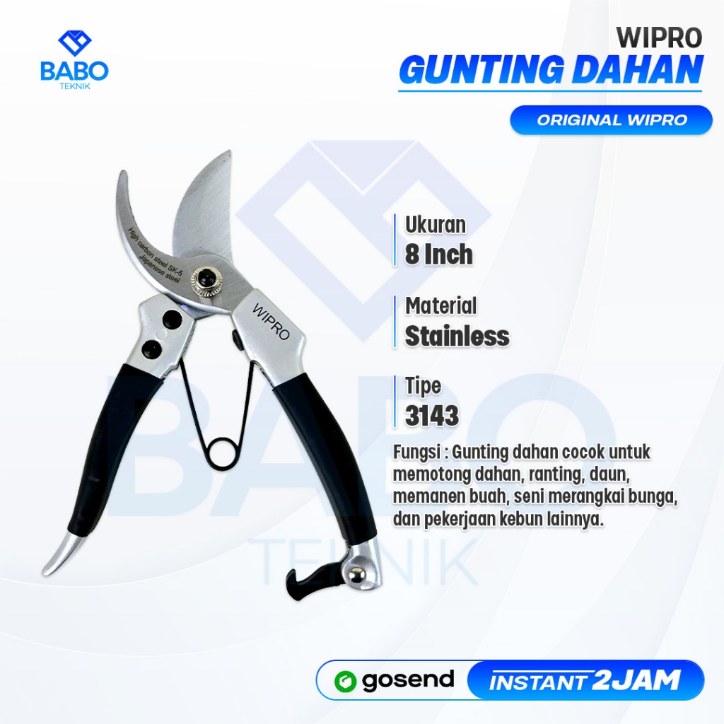 WIPRO - Gunting Dahan Bengkok - 3143