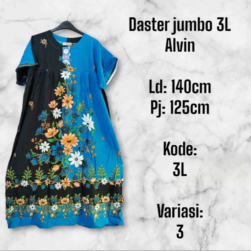 Daster Jumbo 3L Batik Alvin Kancing Depan Busui Friendly (KT 3L)
