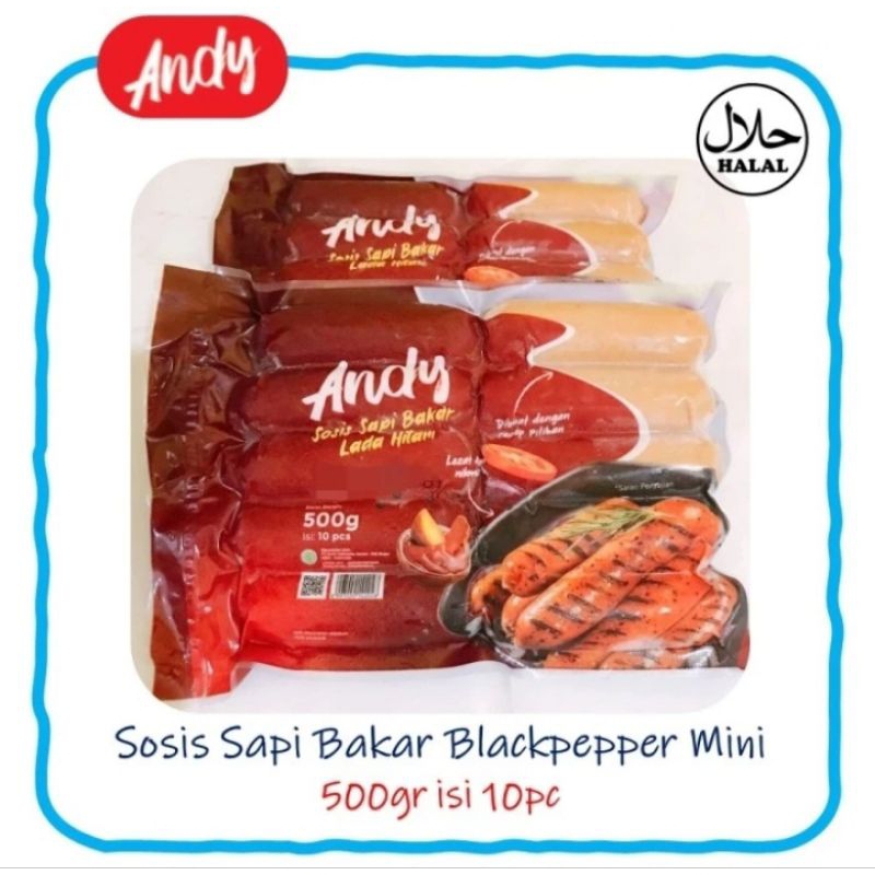 

Andy Sosis Sapi Bakar Mini Lada Hitam 500gr 10pc