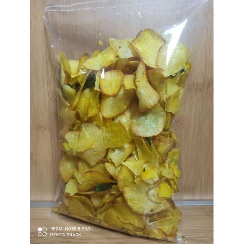 

Keripik Singkong Asin Daun Jeruk Kemasan 250 gram