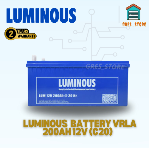 Baterai VRLA   Aki Kering  Baterai Luminous 12v 200ah 12 v 200 ah LUMINOUS BATTERY 200AH LUMINOUS