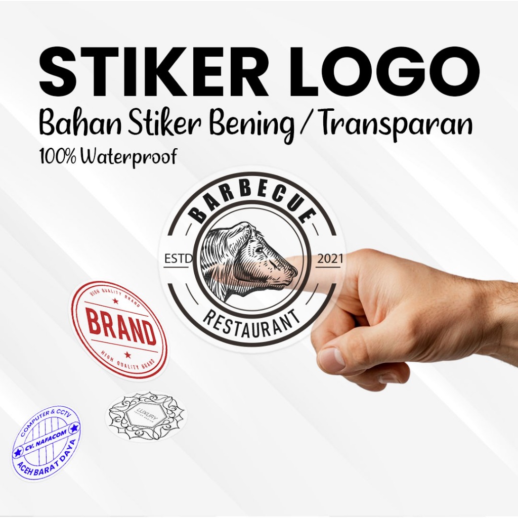 

STICKER TRANSPARANT (BENING) (LOGO UNTUK KEMASAN)
