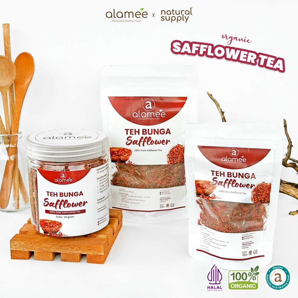 

ALAMEE Teh Bunga Safflower Herbal Tea Original Organik Alami Siap Seduh Minum Minuman Sehat Organic