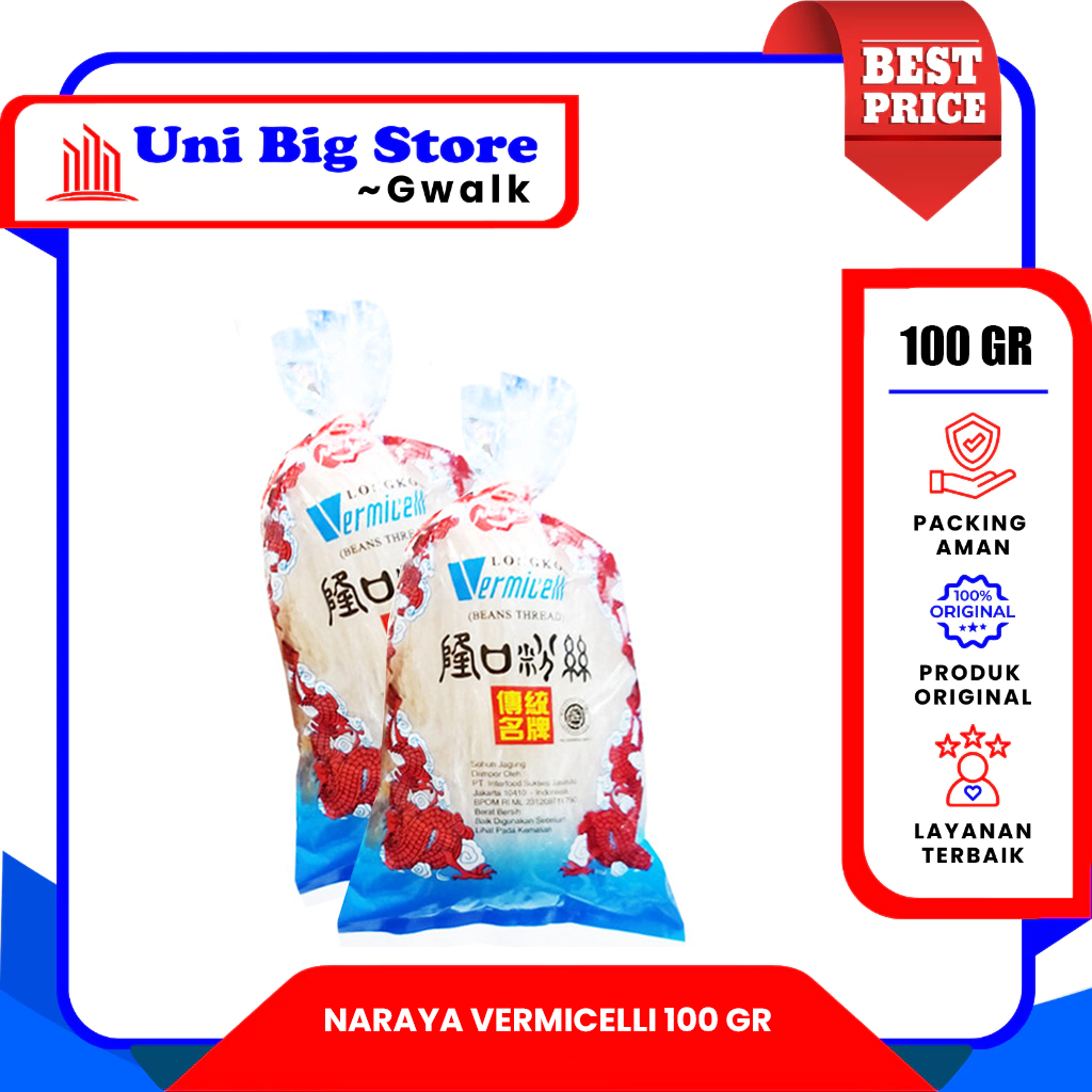 

NARAYA VERMICELLI SOUN SUUN SOHUN LONG KOW LONGKOU - 100 gr