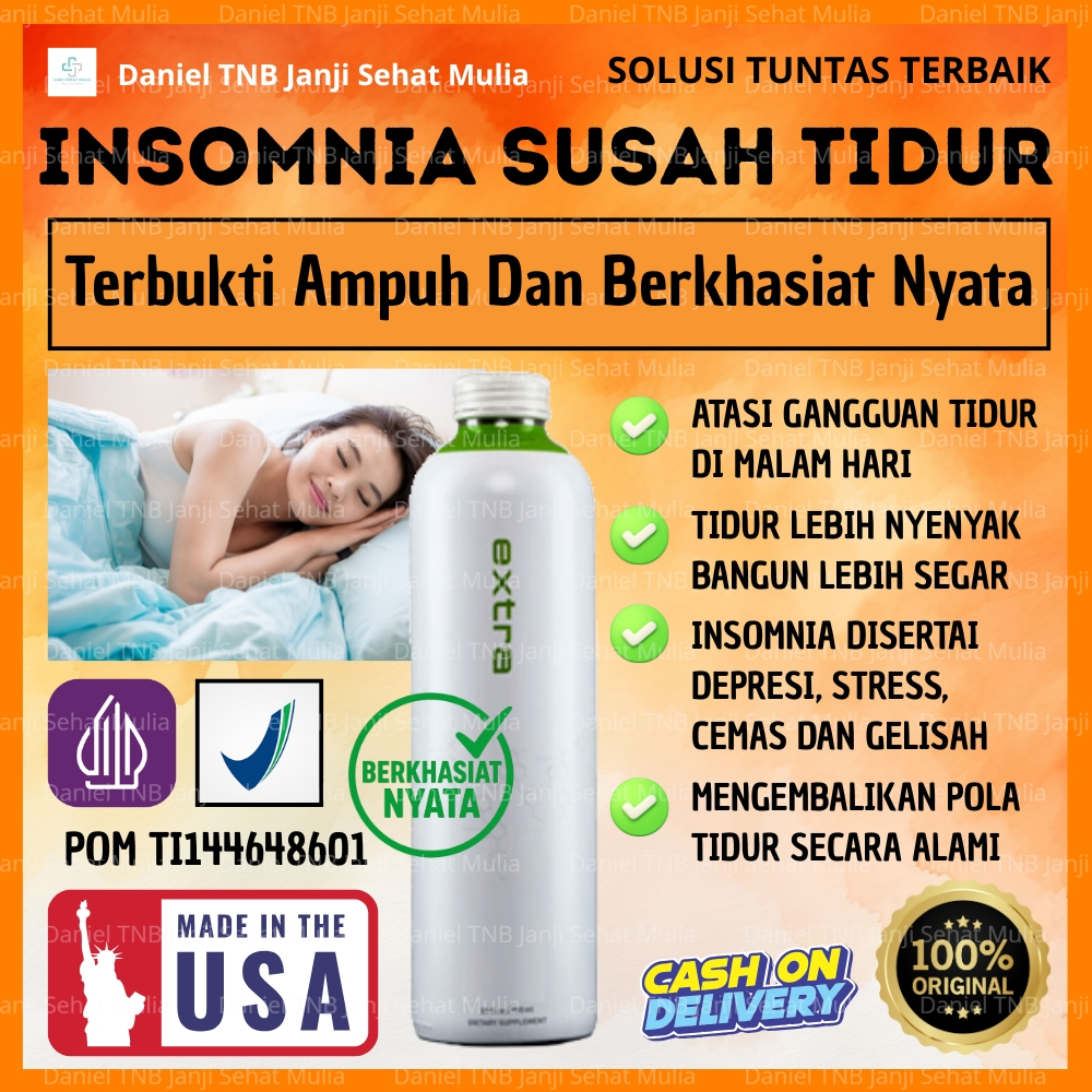 Daniel TNB Obat Herbal Insomnia Vitamin Suplemen Jamu Susah Sulit Tidur Cemas Gelisah Anxiety Disert