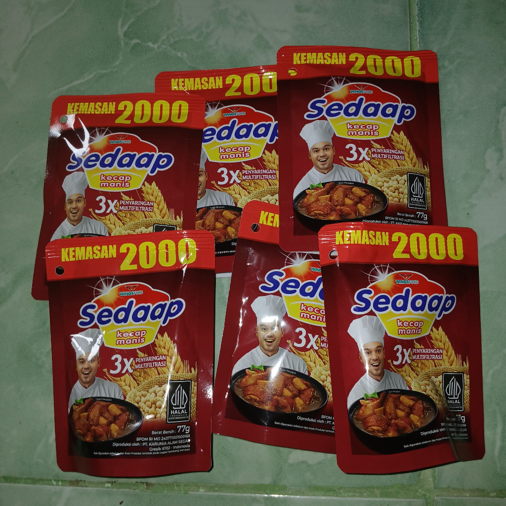 

Kecap Sedaap Kemasan 2000 77gr (DAPAT 6 PCS)