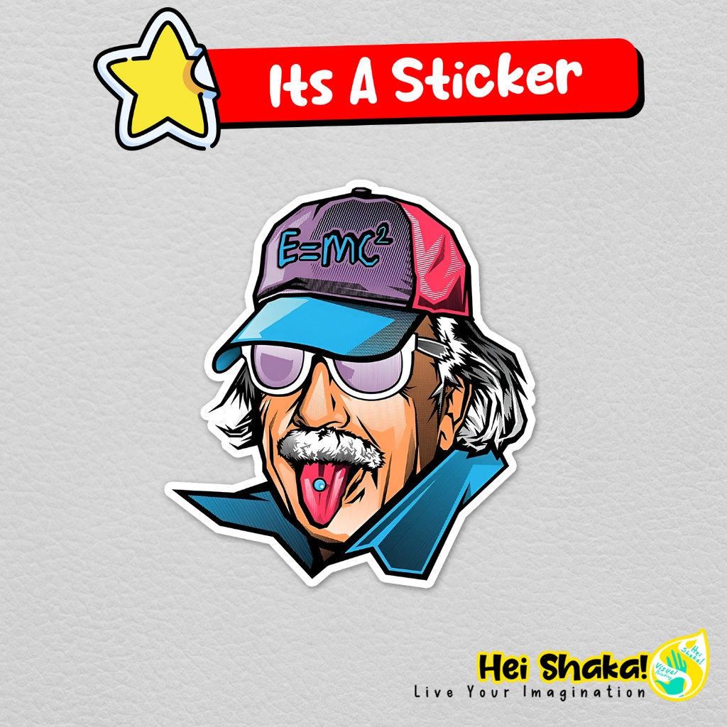 

Stiker Albert Einstein EMC2 Pop Art Sticker Vinyl Anti Air
