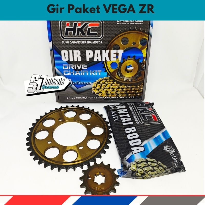 Gir Paket Gir Set HKC Vega ZR Jupiter Z New Jupiter Z Robot (Rantai 428 H/ Lebih Tebal)